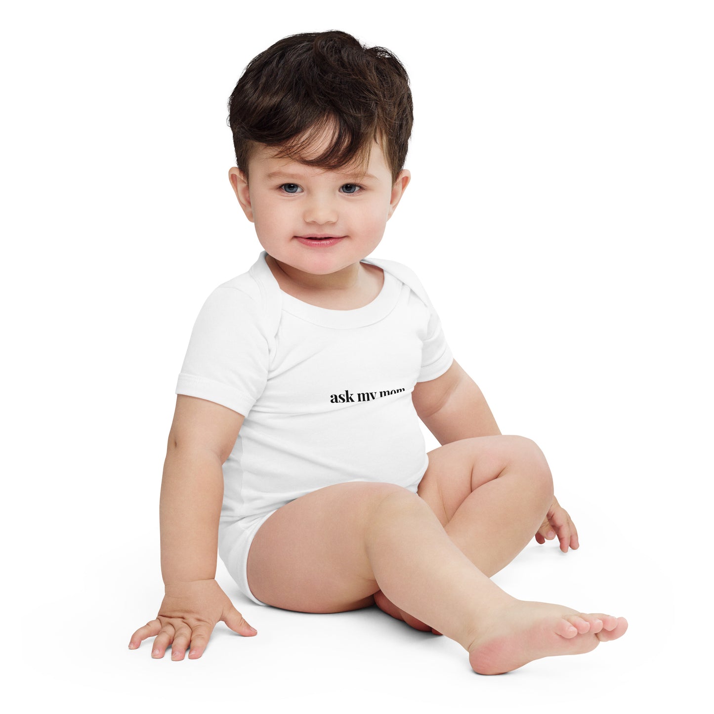 Ask My Mom infant onesie