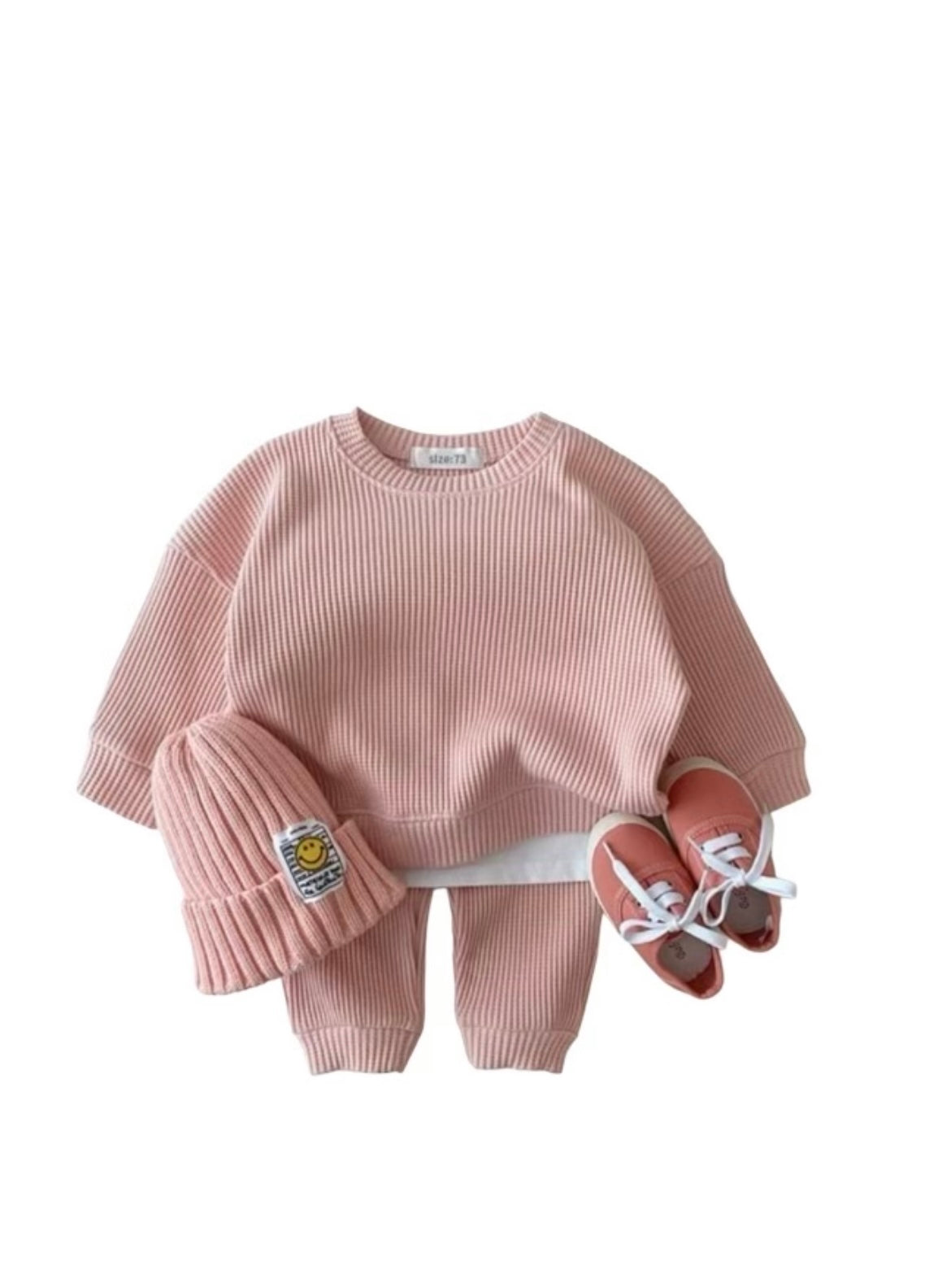 Ribbed Waffle Pullover + Jogger Set