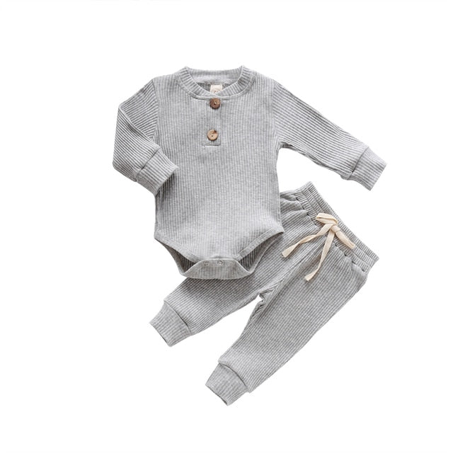 Knit Henley Onesie + Jogger Set