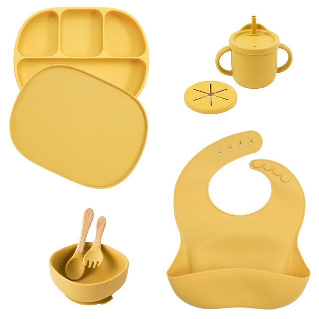5 Piece Silicone Tableware