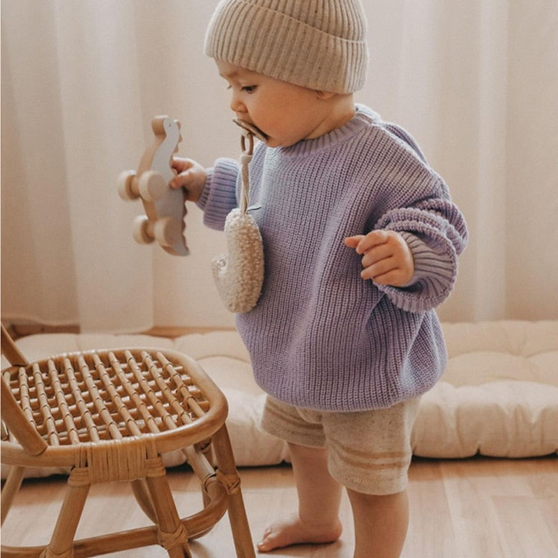 Spun-knitted Cozy Sweater