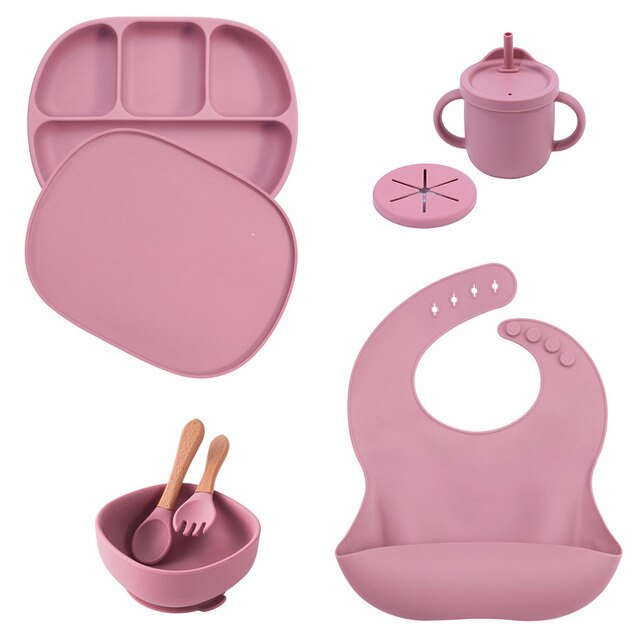 5 Piece Silicone Tableware