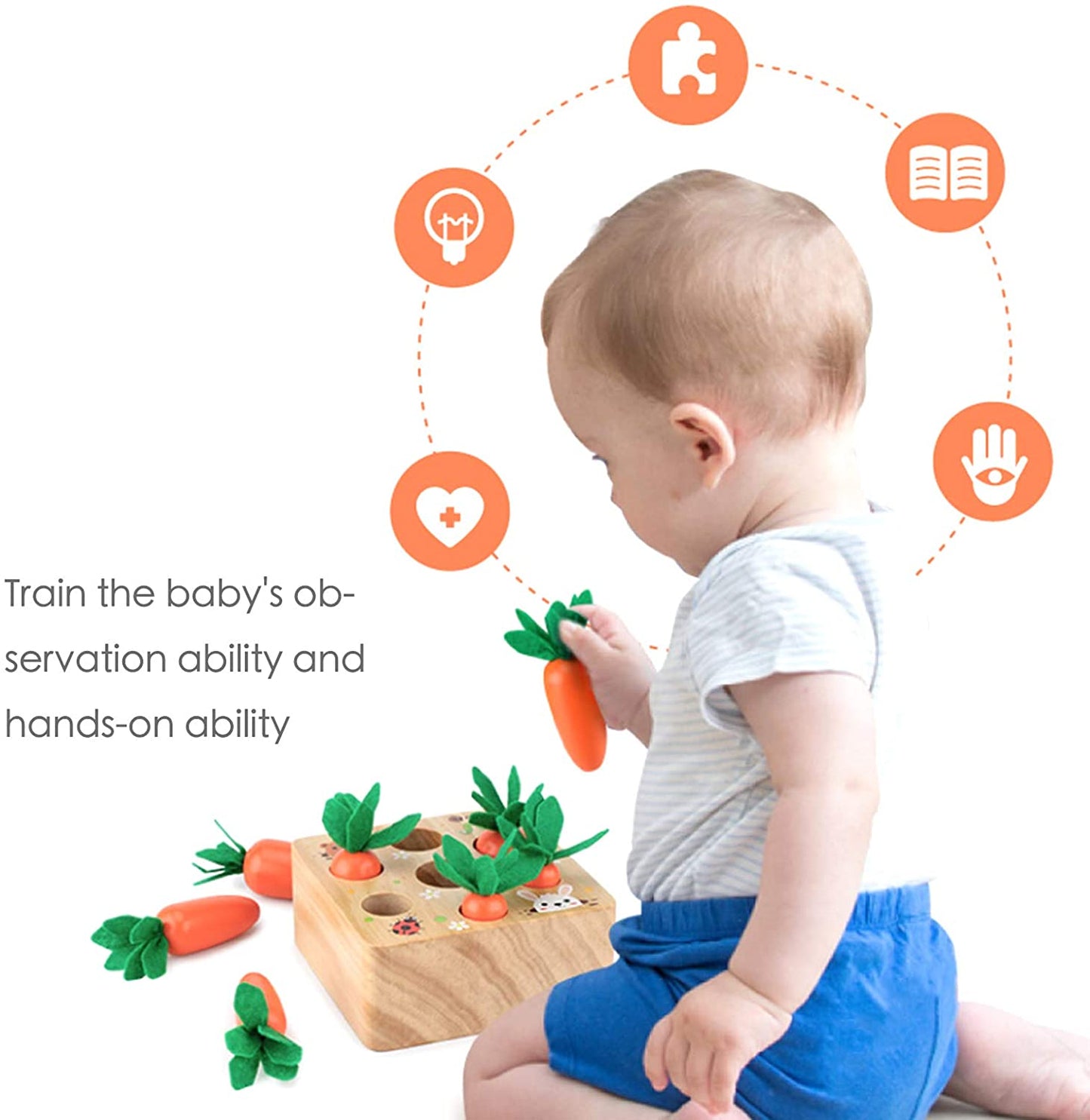 Wooden Carrot Playset